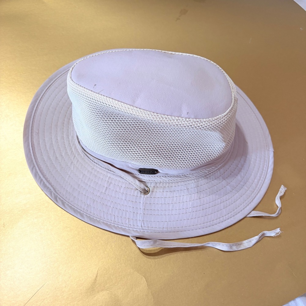 Stetson Mens No Fly Zone Sun Guard Boonie Hat Tan Mesh UPF‎ 50+ Fishing Hiking
